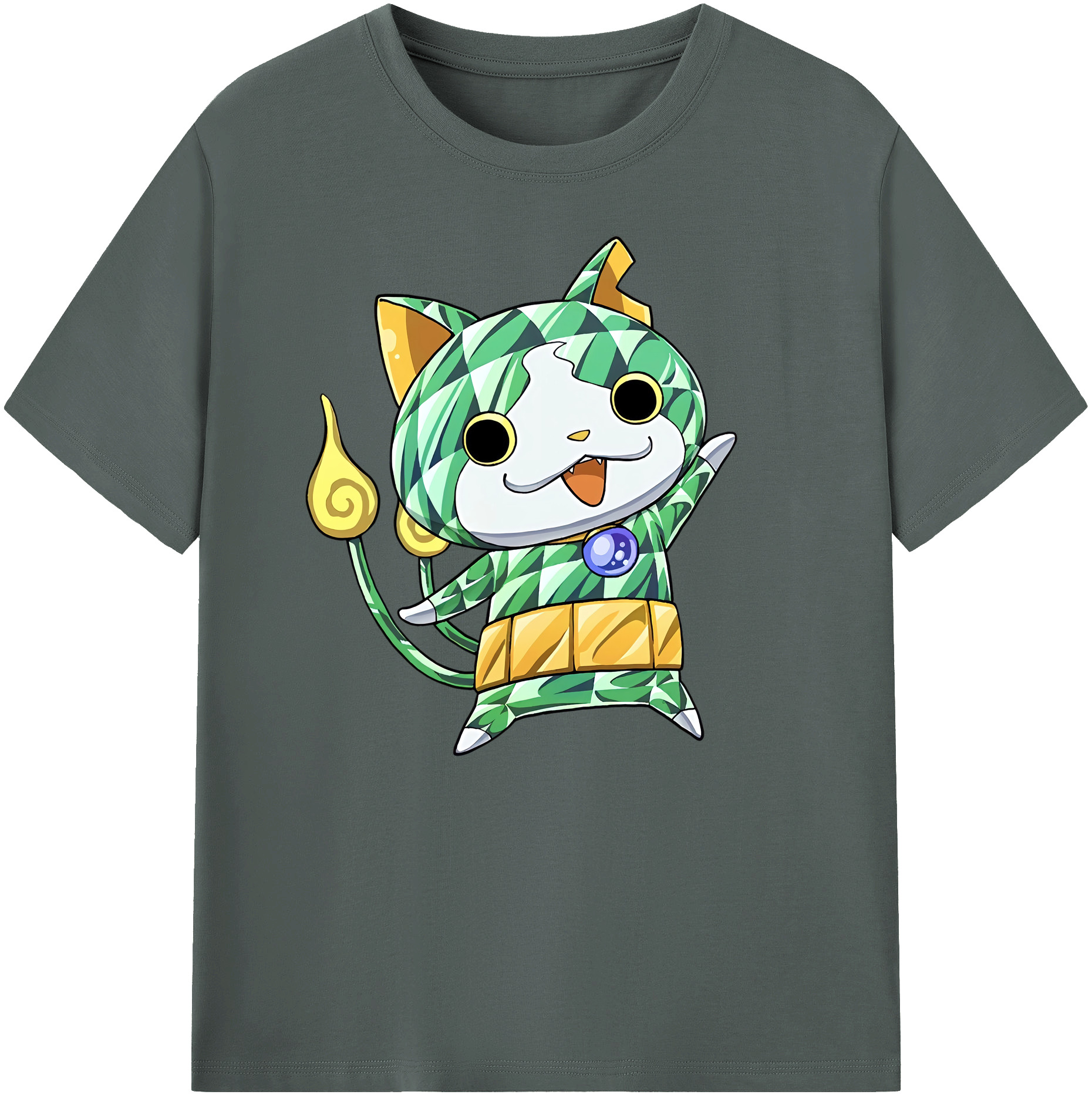 （画像用） 妖怪ウォッチ Yo-kai Watch 綿100％ メンズ半袖Tシャツ｜肌触りやわらか＆通気性